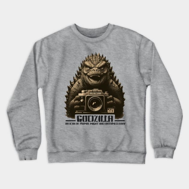 mugshot colorless godzilla Crewneck Sweatshirt by AOAOCreation